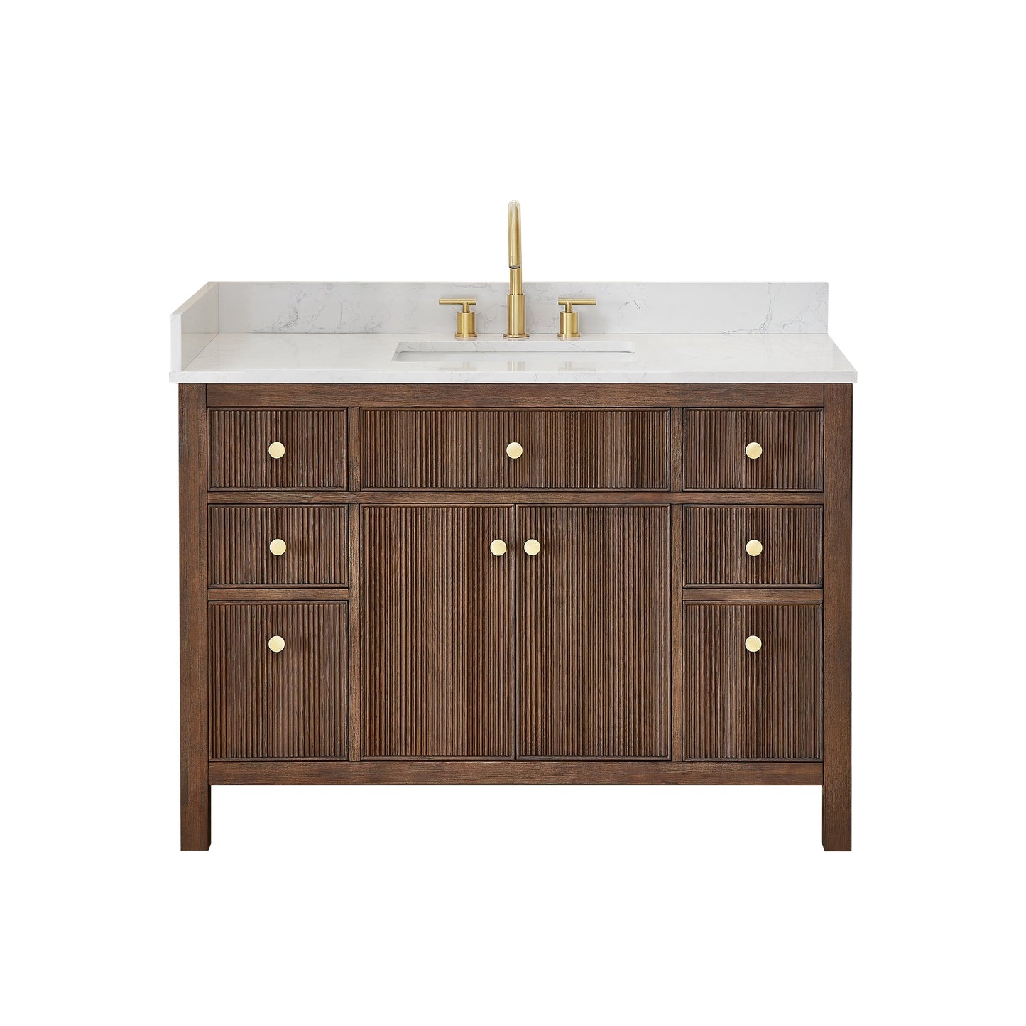 Altair Designs 48" single vanity with top - 567048-BK-GW-NM