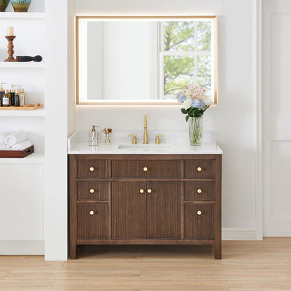 Altair Designs 48" single vanity with top - 567048-BK-GW-NM