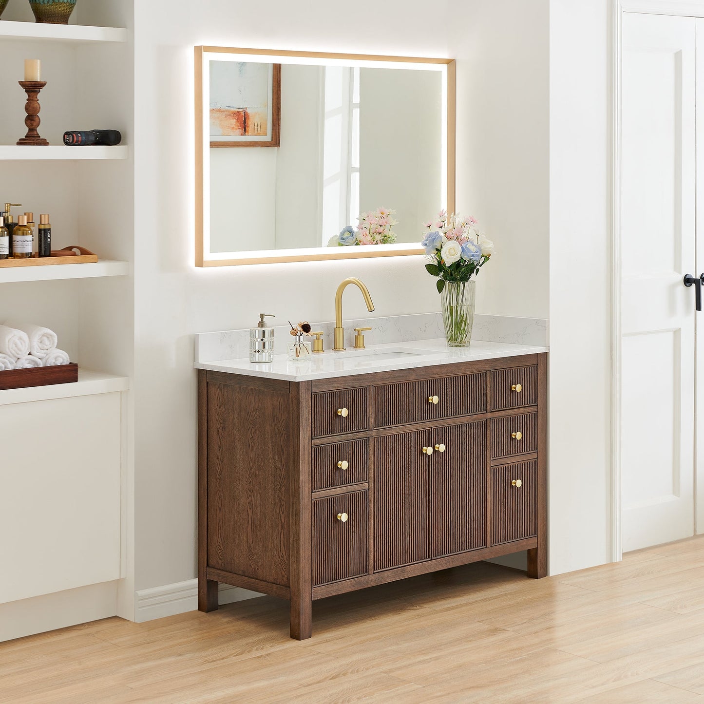 Altair Designs 48" single vanity with top - 567048-BK-GW-NM
