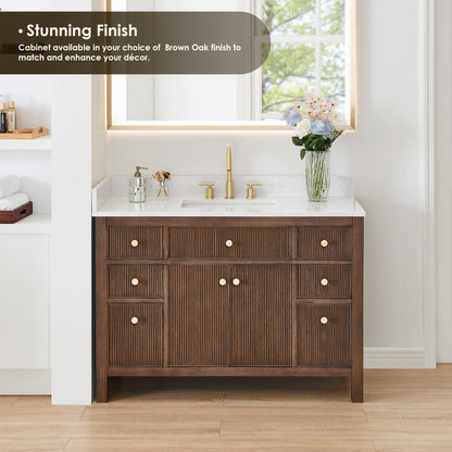Altair Designs 48" single vanity with top - 567048-BK-GW-NM