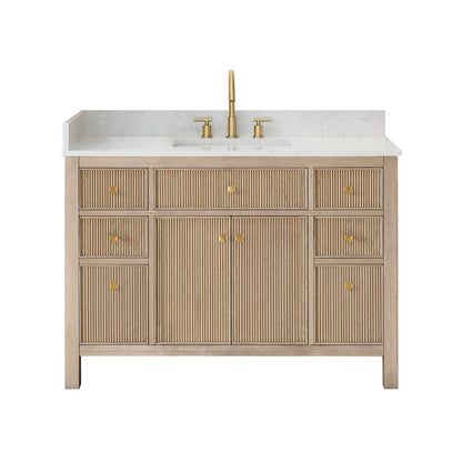 Altair Designs 48" single vanity with top - 567048-BK-GW-NM