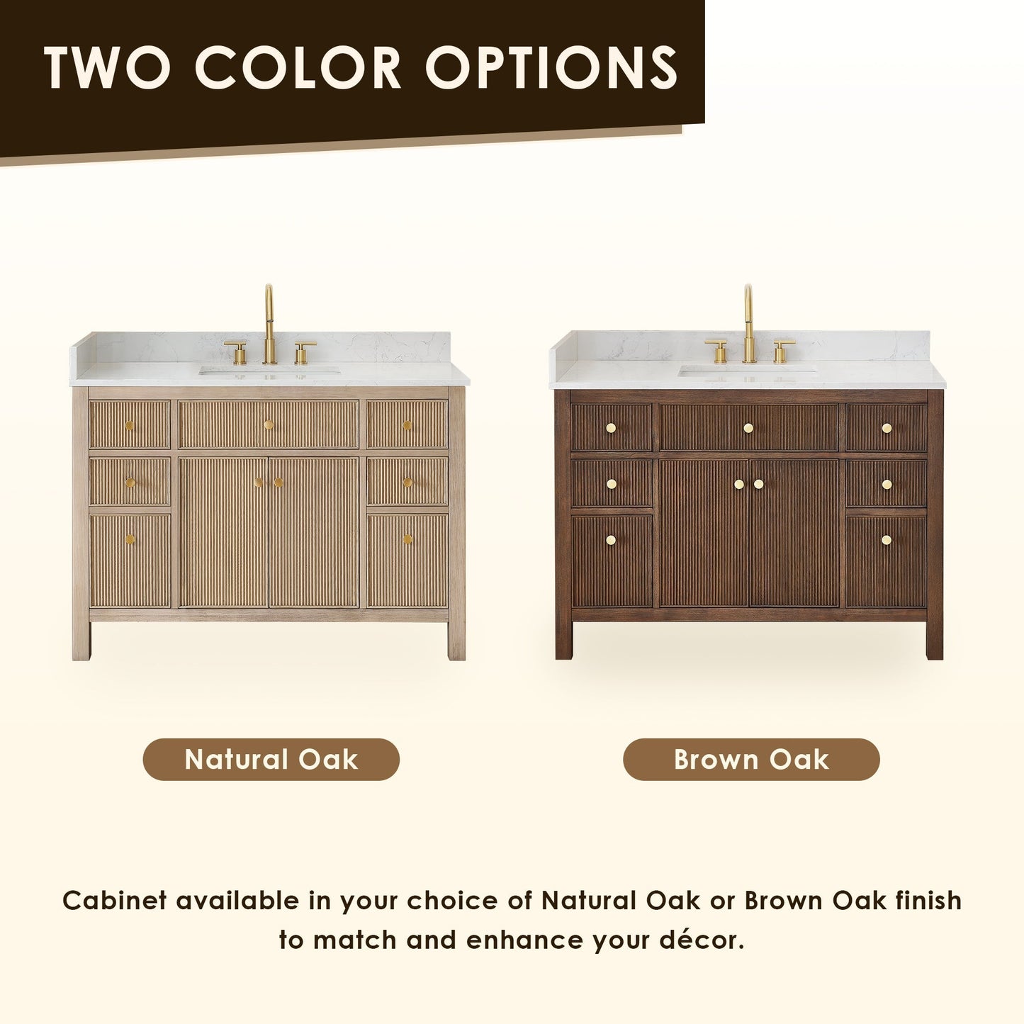Altair Designs 48" single vanity with top - 567048-BK-GW-NM