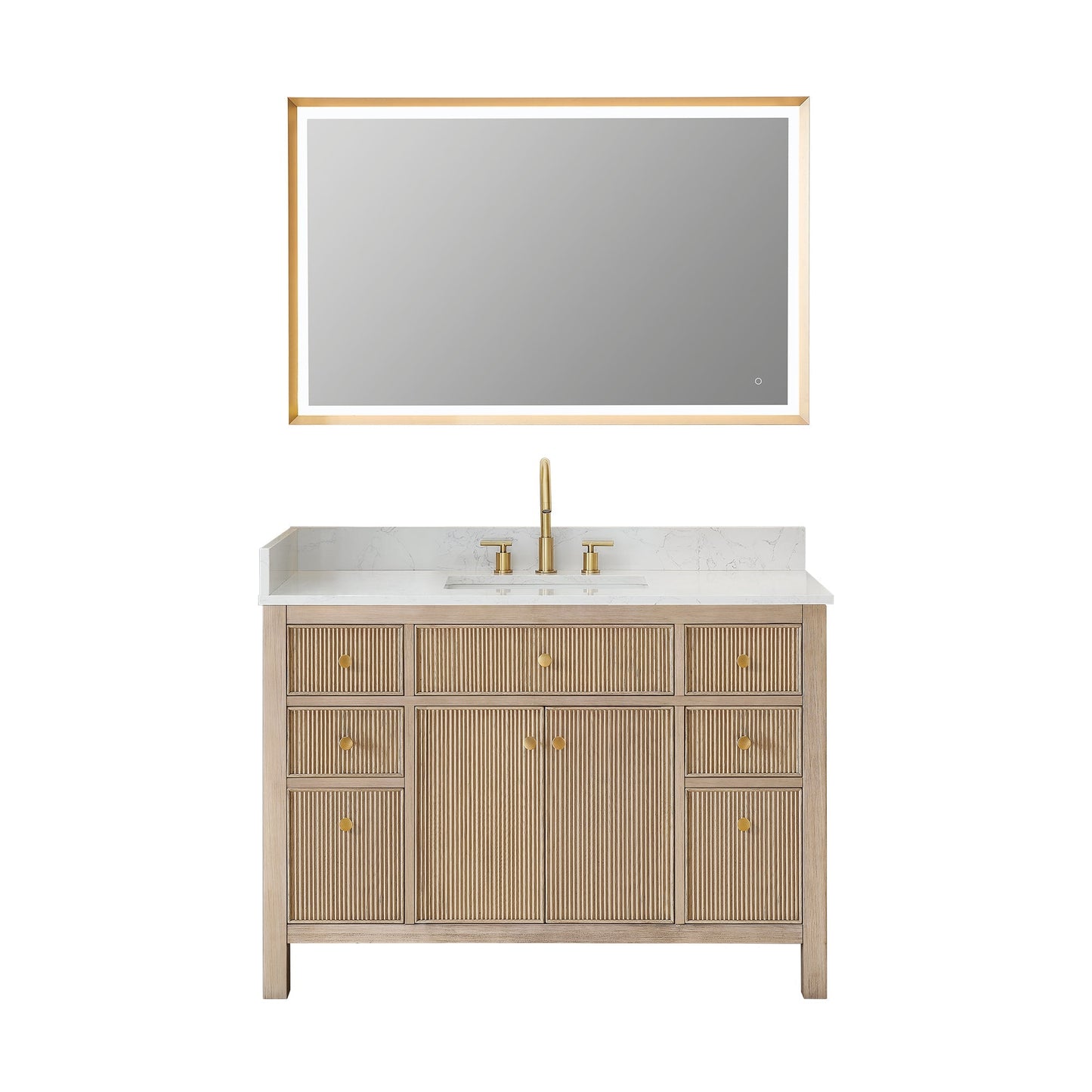 Altair Designs 48" single vanity with top - 567048-BK-GW-NM