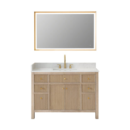 Altair Designs 48" single vanity with top - 567048-BK-GW-NM