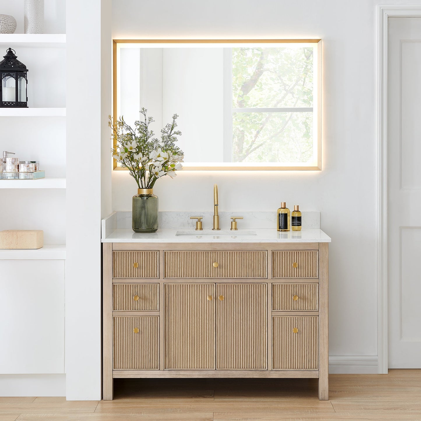 Altair Designs 48" single vanity with top - 567048-BK-GW-NM