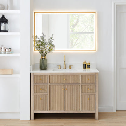 Altair Designs 48" single vanity with top - 567048-BK-GW-NM