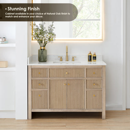 Altair Designs 48" single vanity with top - 567048-BK-GW-NM
