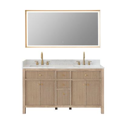 Altair Designs 60" double vanity with top - 567060-NK-GW-NM