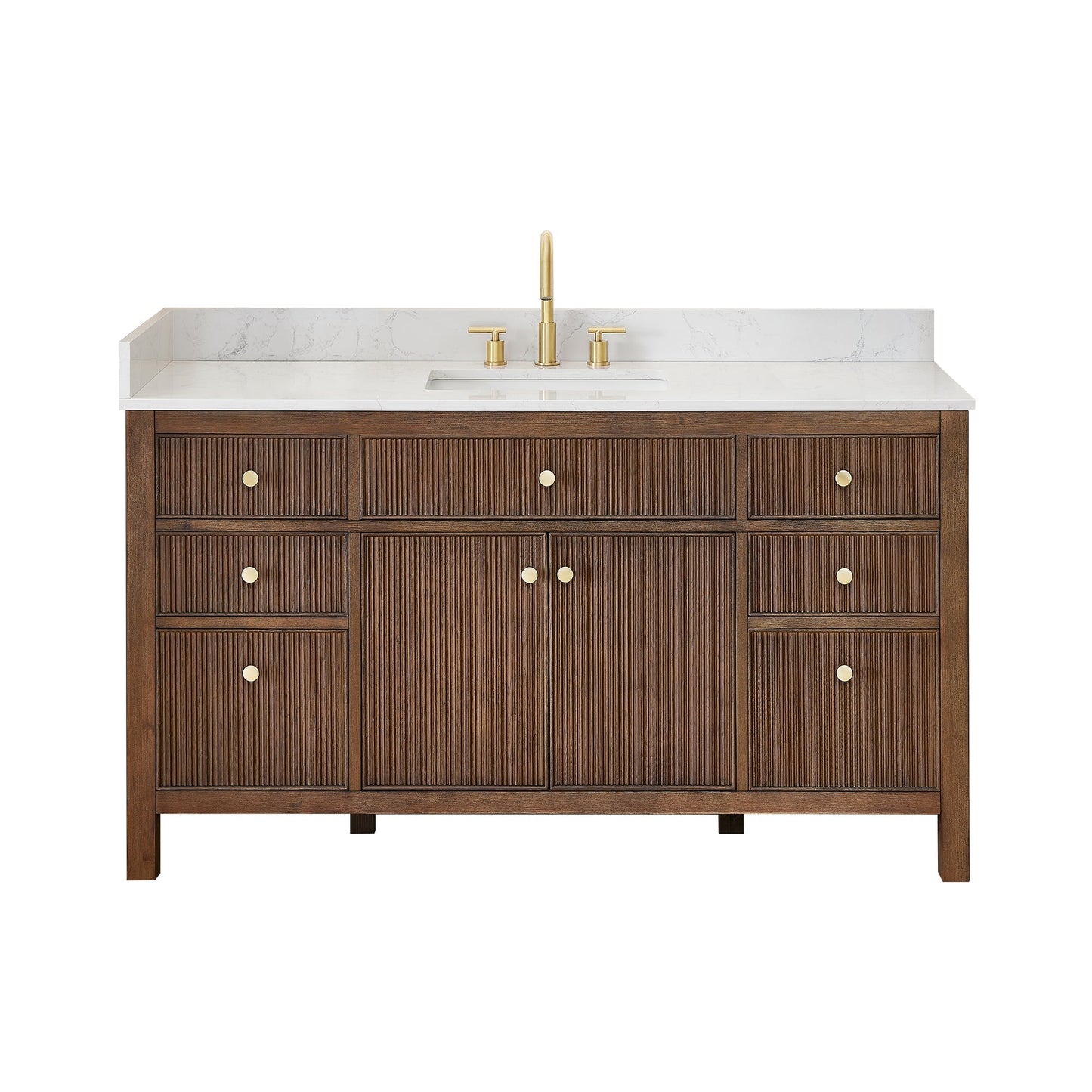 Altair Designs Cerrito 60" single vanity with top - Altair Designs Cecil 36"/48"/60"/72" single/double vanity with top - 590036-WO-GW-NM