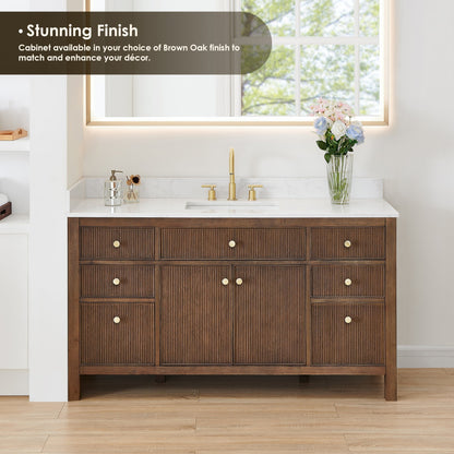 Altair Designs Cerrito 60" single vanity with top - Altair Designs Cecil 36"/48"/60"/72" single/double vanity with top - 590036-WO-GW-NM