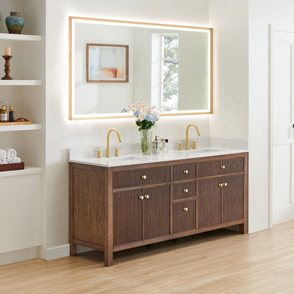 Cerrito 72" double vanity with top