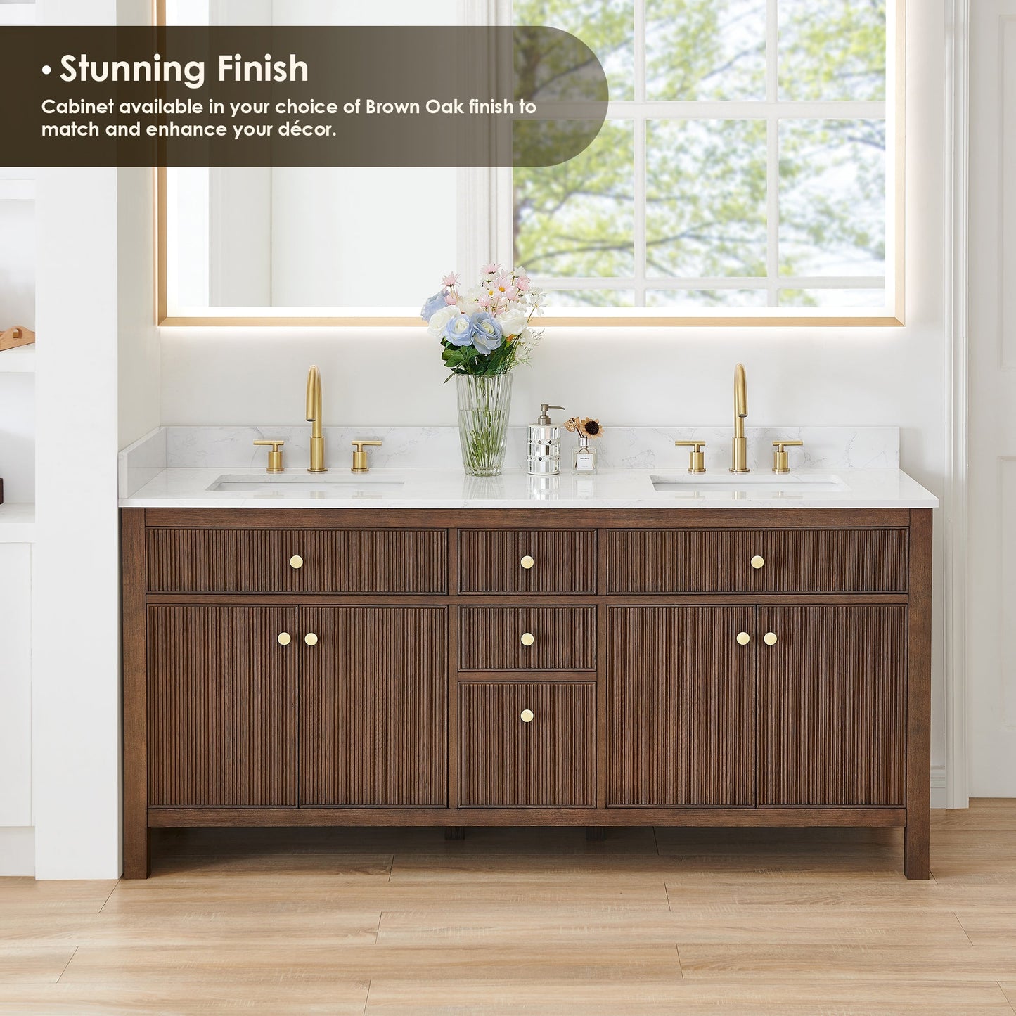 Cerrito 72" double vanity with top