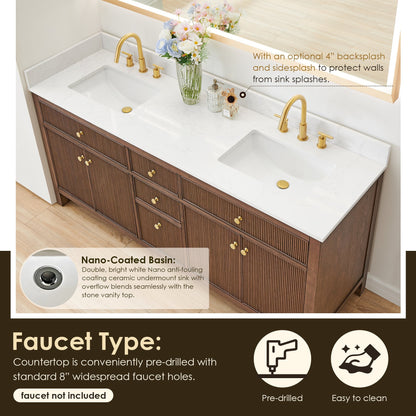 Cerrito 72" double vanity with top