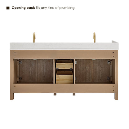 Cerrito 72" double vanity with top