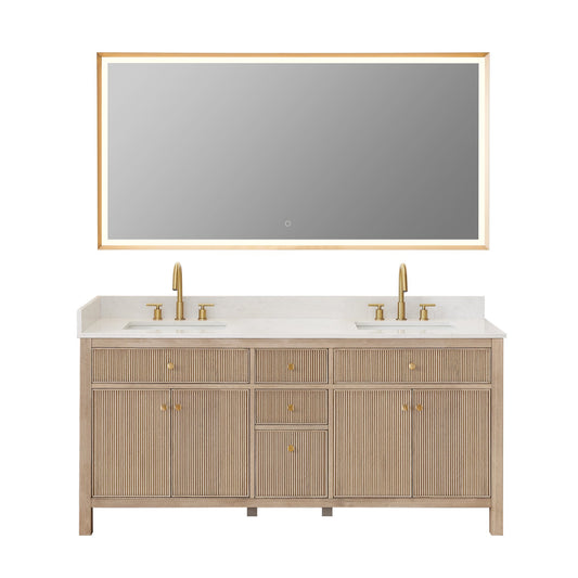 Cerrito 72" double vanity with top