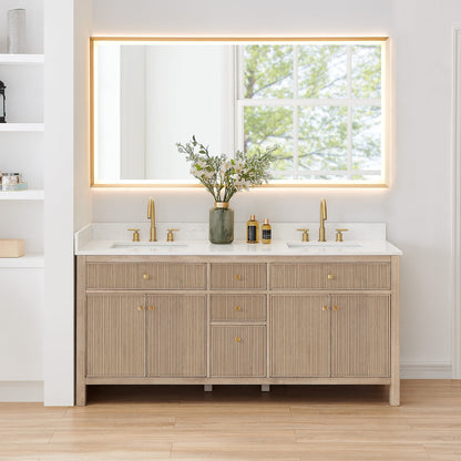 Cerrito 72" double vanity with top