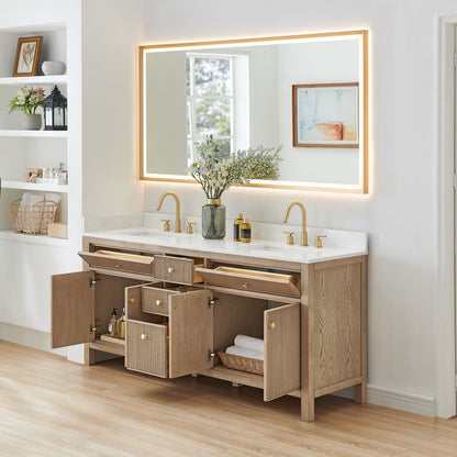 Cerrito 72" double vanity with top