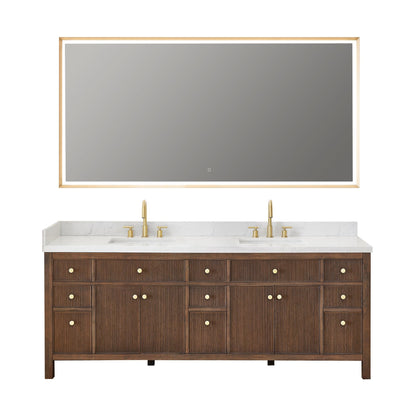 Altair Designs Cerrito 84" double vanity with top - 567084-NK-GW-NM