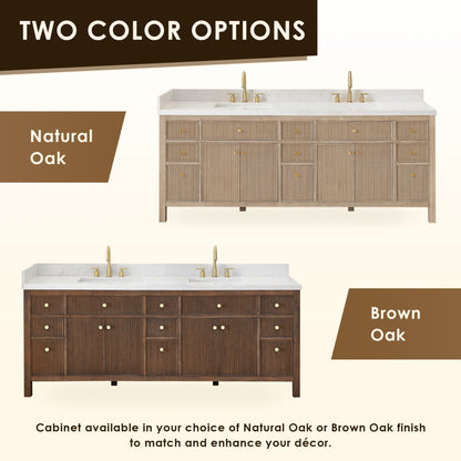 Altair Designs Cerrito 84" double vanity with top - 567084-NK-GW-NM