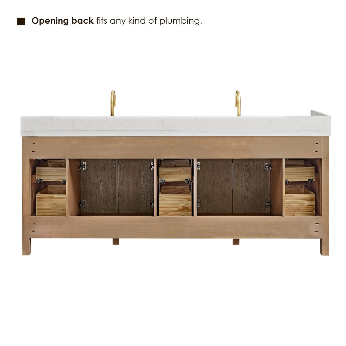 Altair Designs Cerrito 84" double vanity with top - 567084-NK-GW-NM