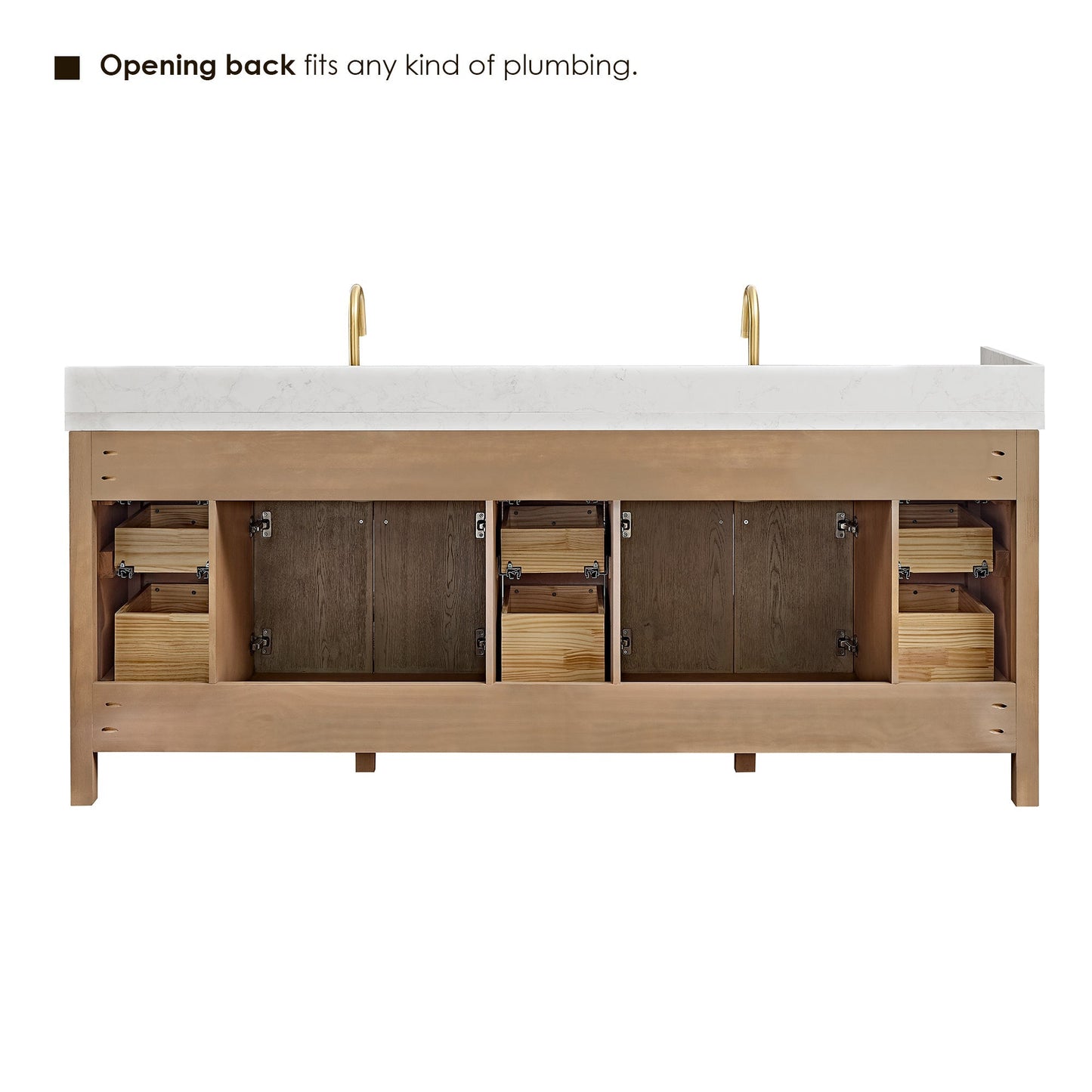 Altair Designs Cerrito 84" double vanity with top - 567084-NK-GW-NM