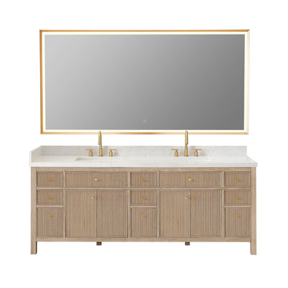 Altair Designs Cerrito 84" double vanity with top - 567084-NK-GW-NM