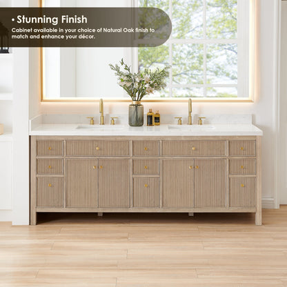 Altair Designs Cerrito 84" double vanity with top - 567084-NK-GW-NM