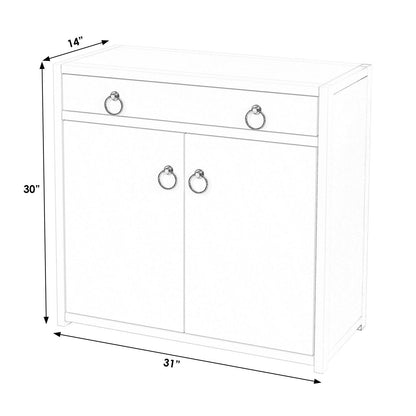 Butler Specialty Company Lark 2 Door Cabinet with Storage, White  - 5673304