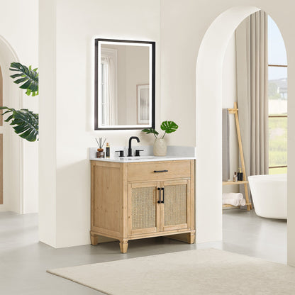 Altair Designs Salome 36"/48"/60"/72"/84" single/double vanity with top - 571036-WF-GW-NM