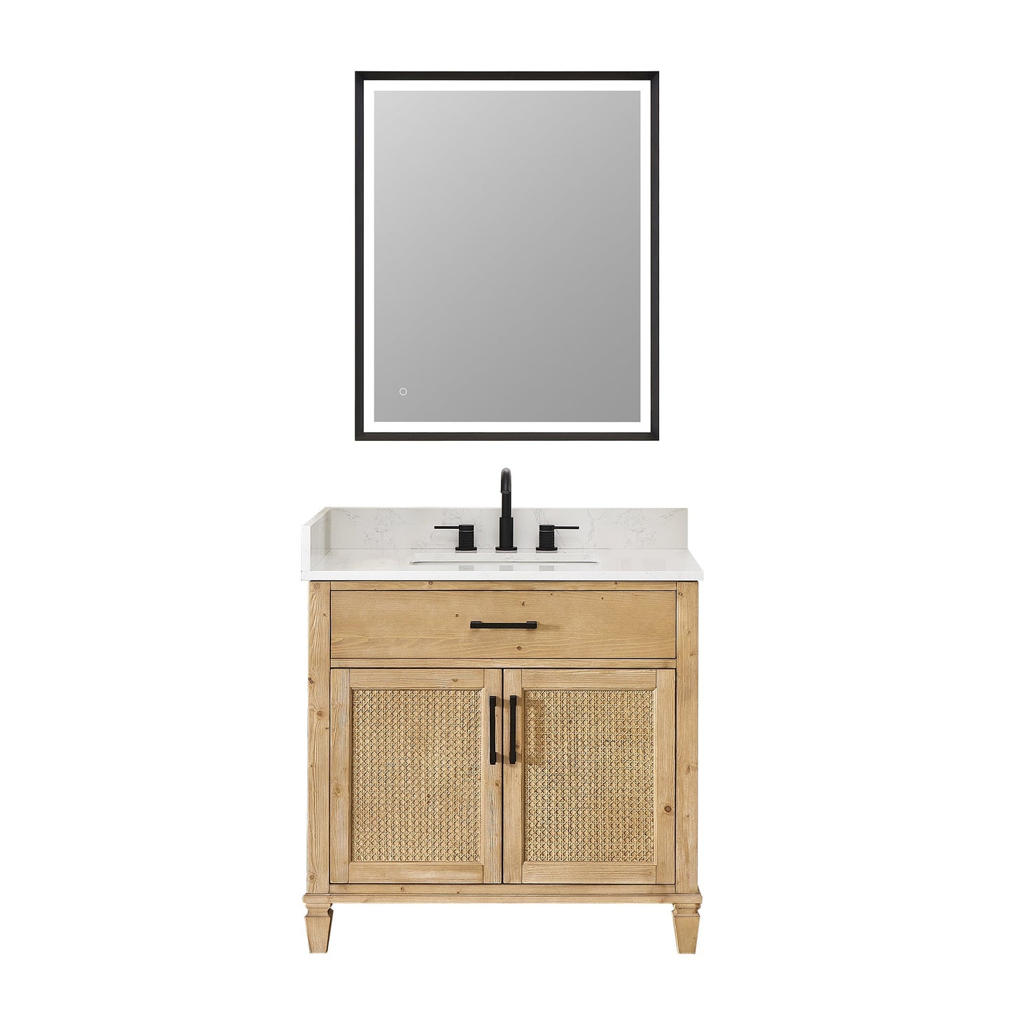 Altair Designs Salome 36"/48"/60"/72"/84" single/double vanity with top - 571036-WF-GW-NM