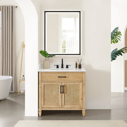 Altair Designs Salome 36"/48"/60"/72"/84" single/double vanity with top - 571036-WF-GW-NM