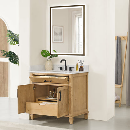 Altair Designs Salome 36"/48"/60"/72"/84" single/double vanity with top - 571036-WF-GW-NM