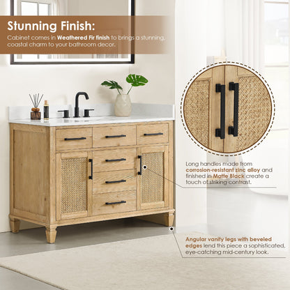 Altair Designs Salome 36"/48"/60"/72"/84" single/double vanity with top - 571036-WF-GW-NM