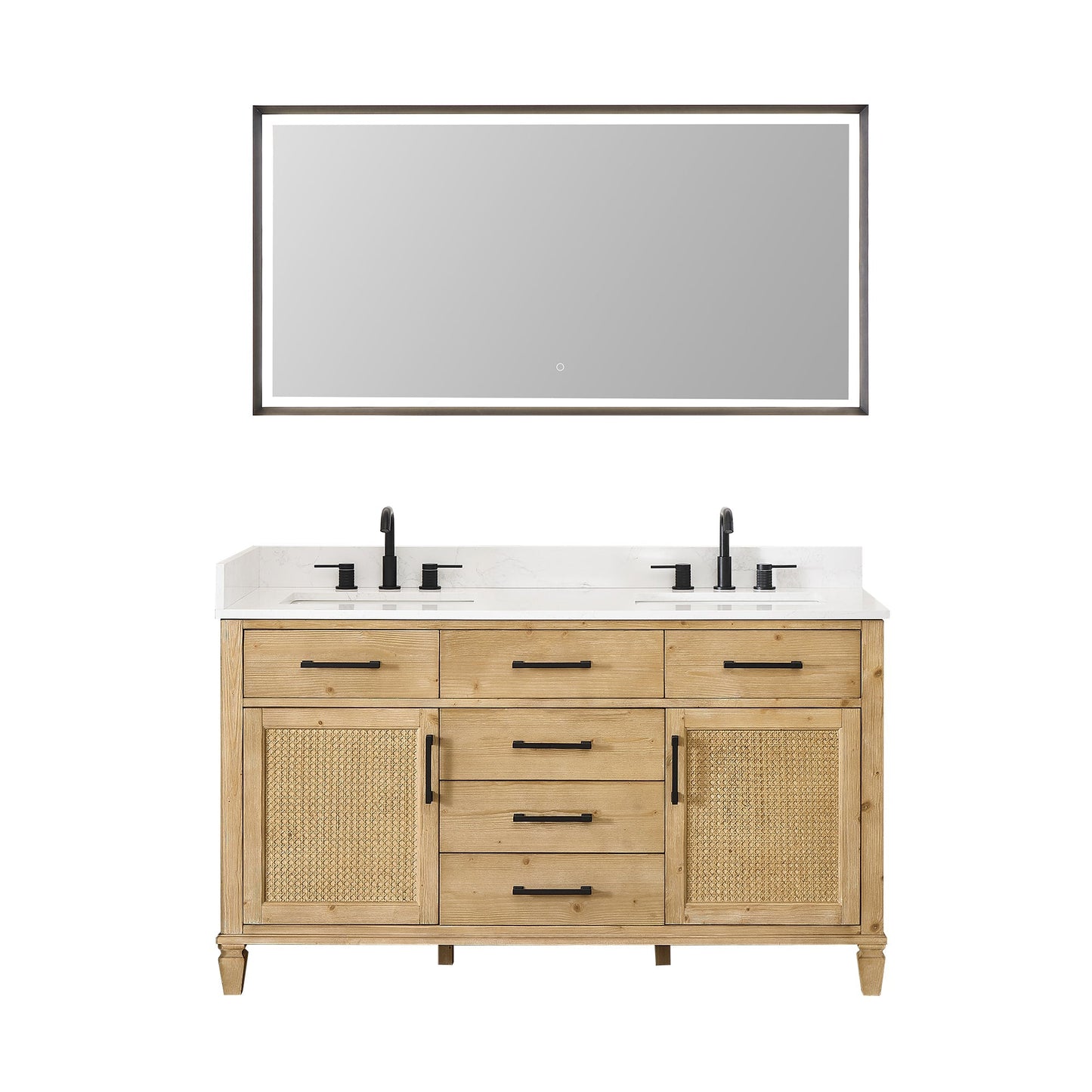 Altair Designs Salome 36"/48"/60"/72"/84" single/double vanity with top - 571036-WF-GW-NM