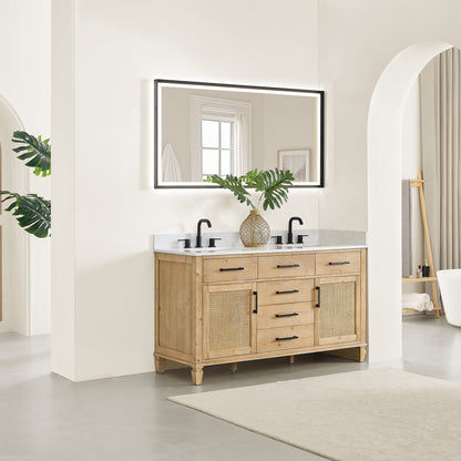 Altair Designs Salome 36"/48"/60"/72"/84" single/double vanity with top - 571036-WF-GW-NM