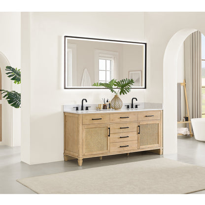 Altair Designs Salome 36"/48"/60"/72"/84" single/double vanity with top - 571036-WF-GW-NM
