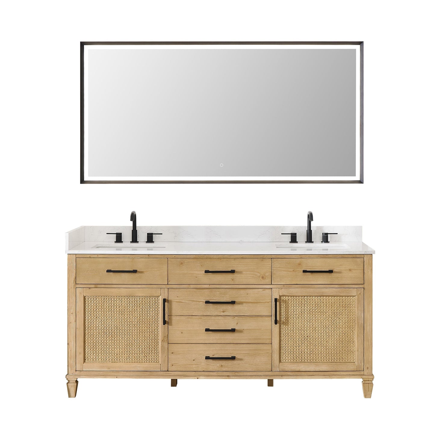Altair Designs Salome 36"/48"/60"/72"/84" single/double vanity with top - 571036-WF-GW-NM