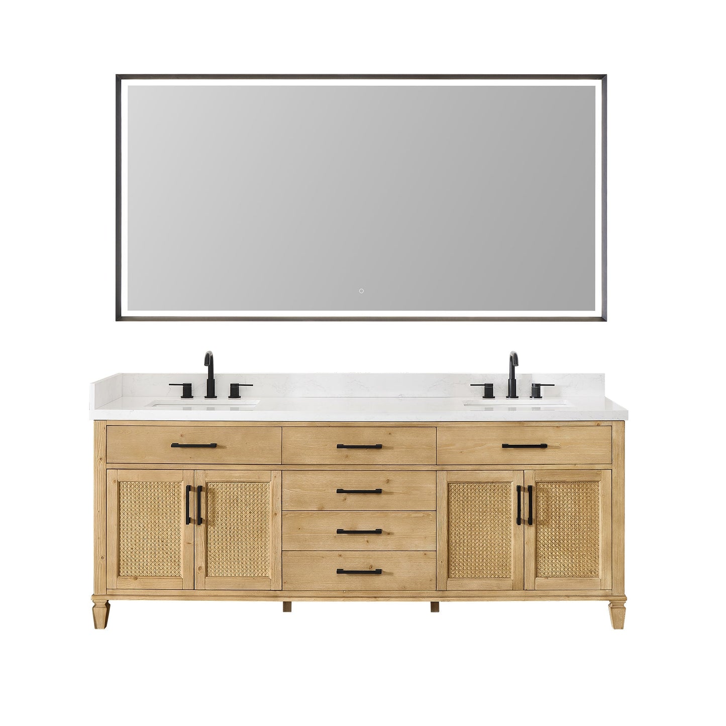 Altair Designs Salome 36"/48"/60"/72"/84" single/double vanity with top - 571036-WF-GW-NM