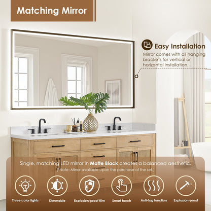 Altair Designs Salome 36"/48"/60"/72"/84" single/double vanity with top - 571036-WF-GW-NM