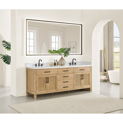 Altair Designs Salome 36"/48"/60"/72"/84" single/double vanity with top - 571036-WF-GW-NM