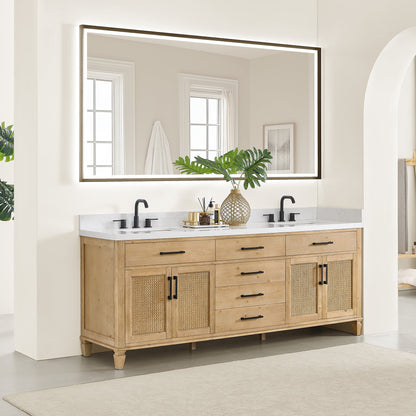 Altair Designs Salome 36"/48"/60"/72"/84" single/double vanity with top - 571036-WF-GW-NM