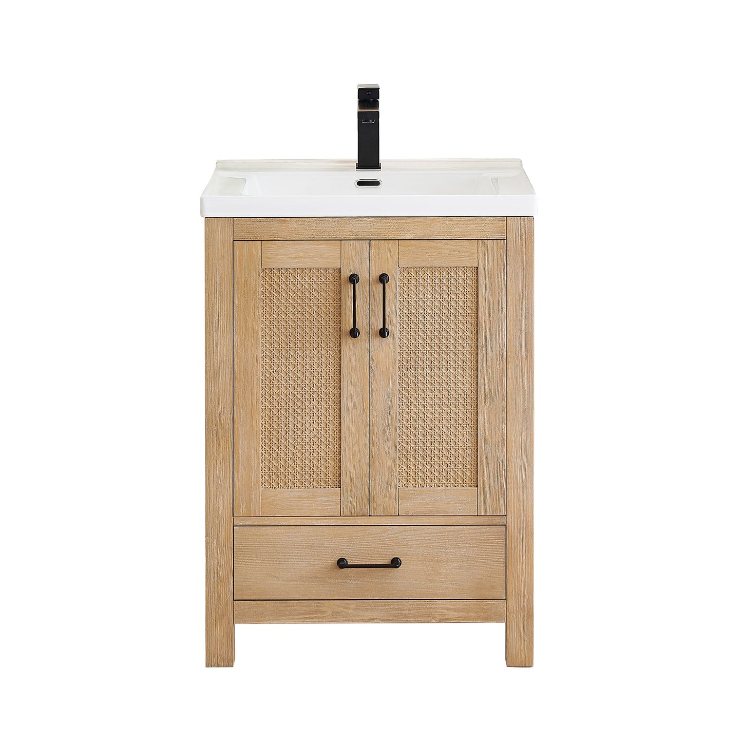 Altair Designs Bondi 24" single vanity with top - Altair Designs Siena 60" double vanity with top - 564060-LB-WH-NM