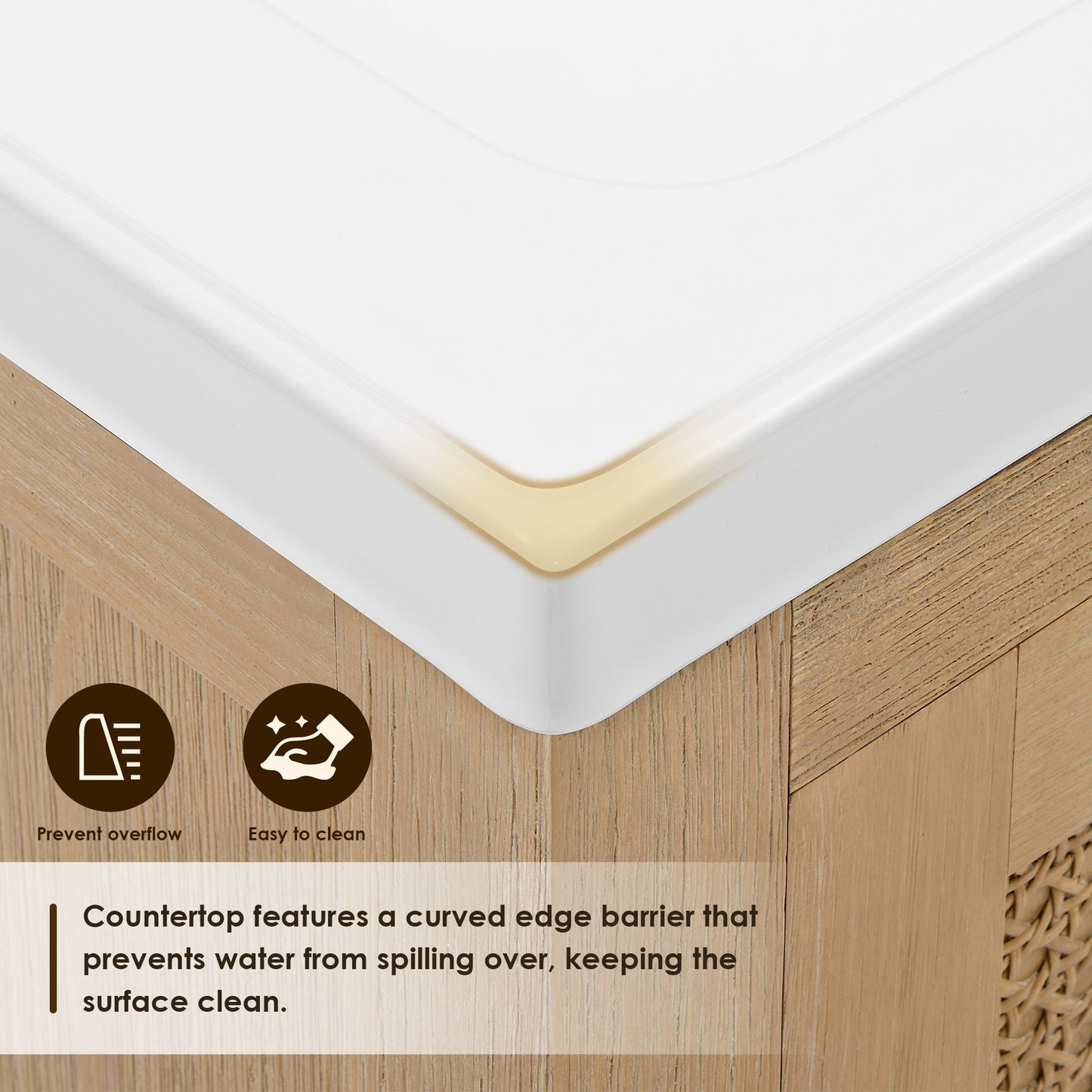 Altair Designs Bondi 24" single vanity with top - Altair Designs Siena 60" double vanity with top - 564060-LB-WH-NM