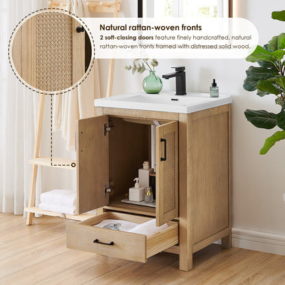Altair Designs Bondi 24" single vanity with top - Altair Designs Siena 60" double vanity with top - 564060-LB-WH-NM
