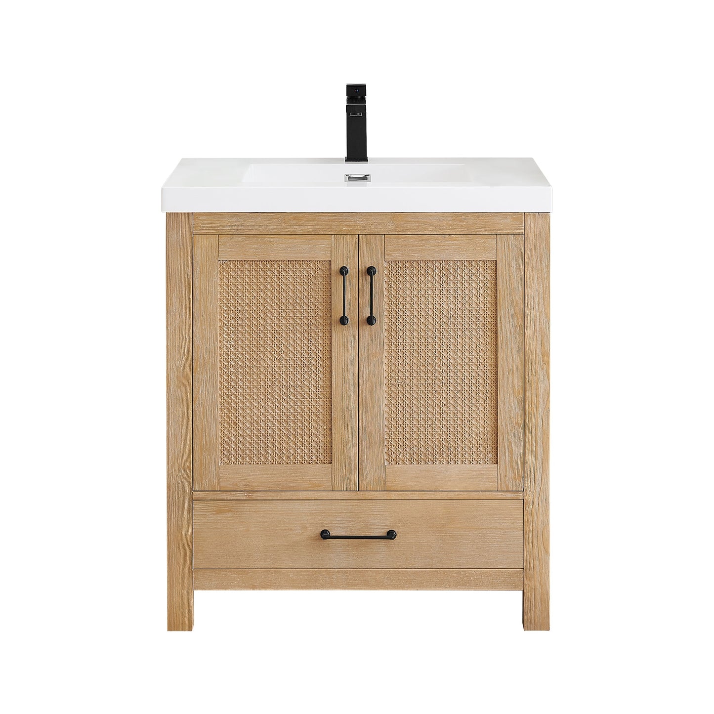 Altair Designs Bondi 30" single vanity with top - 572030-LB-WH-NM