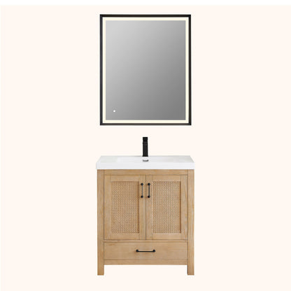 Altair Designs Bondi 30" single vanity with top - 572030-LB-WH-NM