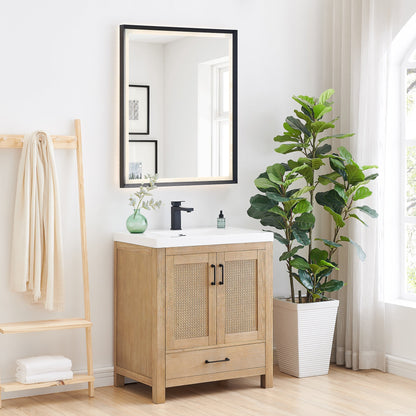 Altair Designs Bondi 30" single vanity with top - 572030-LB-WH-NM