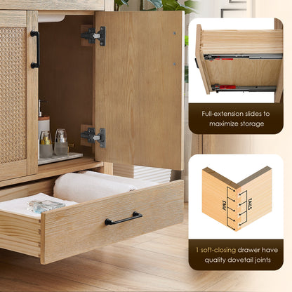Altair Designs Bondi 30" single vanity with top - 572030-LB-WH-NM