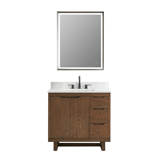 Altair Designs Mowry 36"/48"/60"/72" single/double vanity with top - 573036-BK-GW-NM Price