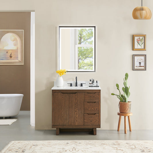 Altair Designs Mowry 36"/48"/60"/72" single/double vanity with top - 573036-BK-GW-NM Price